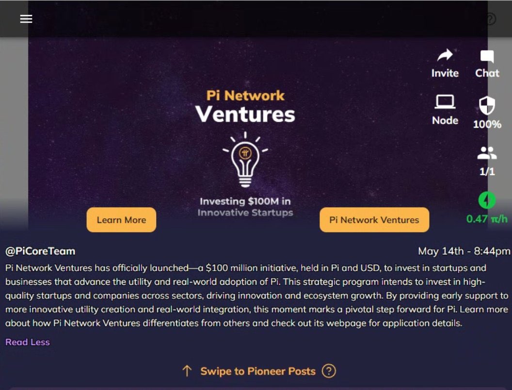 peetsygie001's tweet image. BREAKING : 💥🚀 📈

Pi Network Ventures has officially launched—a $100M initiative, funded in Pi and USD, to invest in startups and businesses driving app development... 💥
#PiNetwork #Crypto #StartupVibes #Innovation