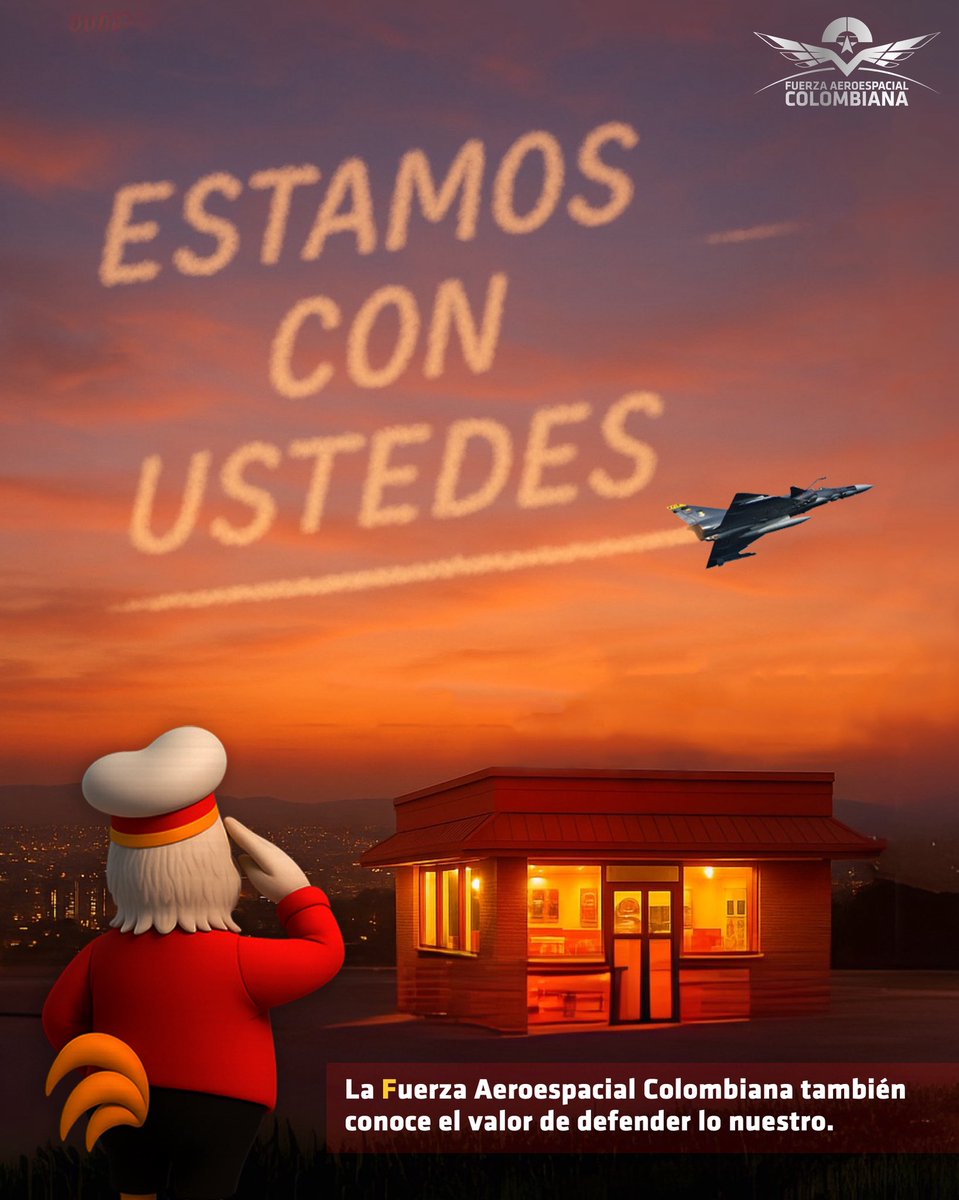 FuerzaAereaCol's tweet image. Conocemos el valor de defender a #Colombia🇨🇴, por eso, estamos con quienes han construido país desde su esencia #Frisby.
#EstamosConUstedes
#AdAstra🚀
#FrisbyLoHace