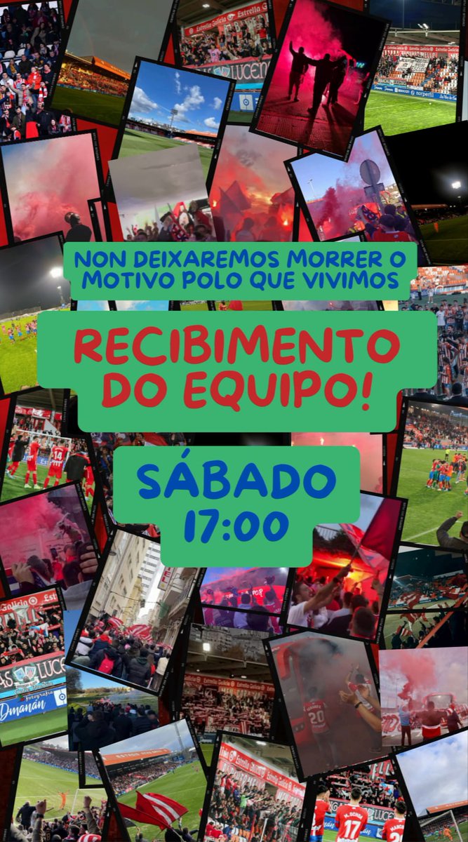 Non vos deixaremos caer.
O sábado todos a recibir aos xogadores!!