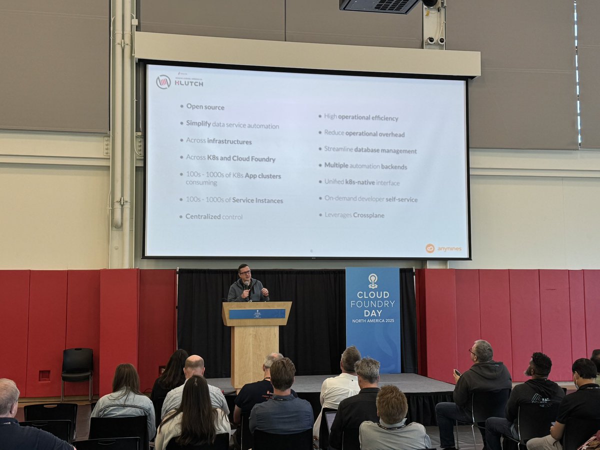 Nick Kuhn (@tehkuhnz) on Twitter photo <a href="/ppadmanabhantw/">Purnima Padmanabhan</a> <a href="/VMwareTanzu/">VMware Tanzu</a> <a href="/cloudfoundry/">Cloud Foundry</a> <a href="/cote/">Coté</a> <a href="/SAP/">SAP</a> <a href="/corbypage/">Corby Page</a> <a href="/kir_tweet/">Kirti Apte</a> <a href="/fischerjulian/">Julian Fischer</a> sharing how <a href="/anynines/">anynines</a> is building klutch.io for seamless database management between <a href="/cloudfoundry/">Cloud Foundry</a> and <a href="/kubernetesio/">Kubernetes</a> <a href="/ppadmanabhantw/">Purnima Padmanabhan</a> <a href="/VMwareTanzu/">VMware Tanzu</a> <a href="/cloudfoundry/">Cloud Foundry</a> <a href="/cote/">Coté</a> <a href="/SAP/">SAP</a> <a href="/corbypage/">Corby Page</a> <a href="/kir_tweet/">Kirti Apte</a> <a href="/fischerjulian/">Julian Fischer</a> sharing how <a href="/anynines/">anynines</a> is building klutch.io for seamless database management between <a href="/cloudfoundry/">Cloud Foundry</a> and <a href="/kubernetesio/">Kubernetes</a>