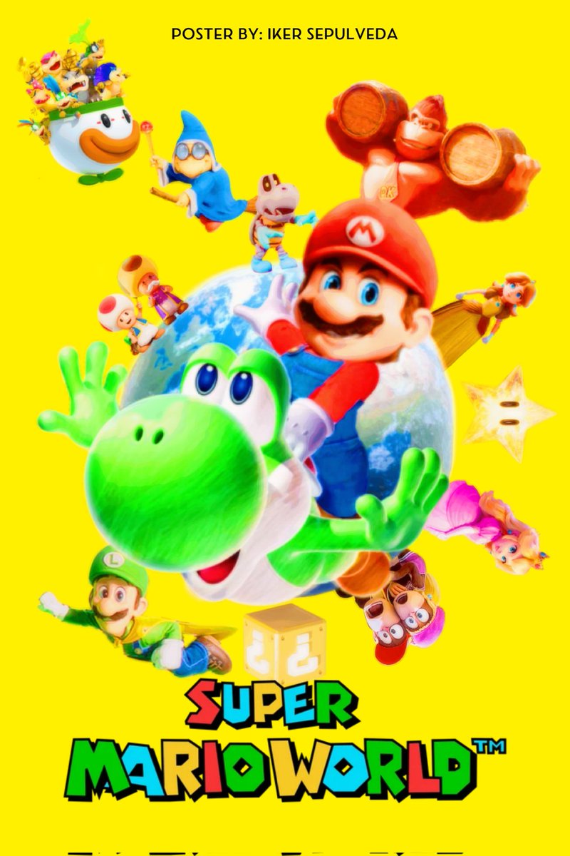 Yandere_Senpai_'s tweet image. Super Mario World...
ITS A BLAST!
Super Mario World Movie
Fan art by me.
#supermario
#SuperMarioWorld #Supermariomovie #SuperMarioBros #marioworld #Mario #mariomovie #mariobros #fanart #artworks #fanposter #poster #Nintendo #NintendoSwitch2