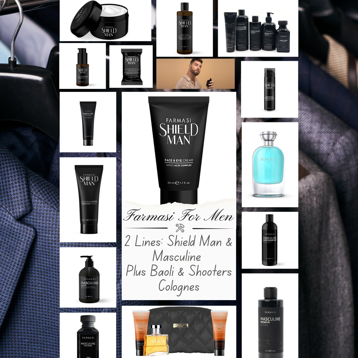 GlowBeautyHub's tweet photo. Did u know Farmasi offers a men's grooming line?
🖤 Masculine: A bold blend of cardamom, pepperwood, amber &amp; oud wood.
🛡️ Shield Man: Cleanses, moisturizes, &amp; refreshes with an Amino Acid Complex.
🛒 Shop: https://t.co/EKSD6DDsmr

#mensgrooming #wellness #makeup #skincare #glow https://t.co/lmZ6AN5n5o