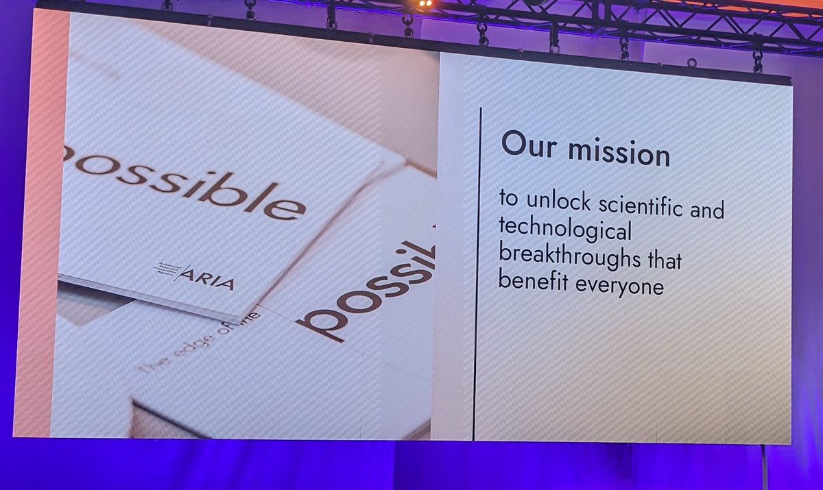 Just attended the <a href="/ARIA_research/">ARIA</a> Summit - 3 days of inspiring talks on the mindset and drive needed to push the boundaries of what's possible!

Huge thanks to <a href="/BramhavarSuraj/">Suraj Bramhavar</a> for believing in our vision, and to <a href="/ilangur/">Ilan Gur</a> &amp; team for building this bold UK innovation ecosystem.