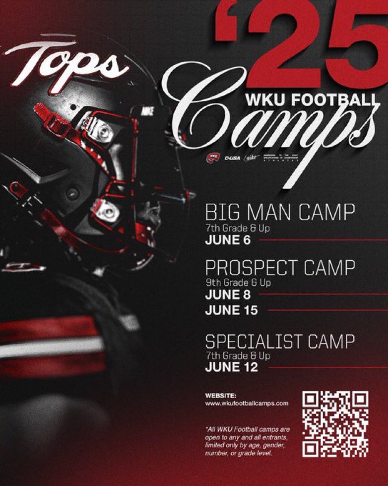 Thank you! <a href="/WKURecruiting/">WKU Football Recruiting</a> and <a href="/WKUFootball/">WKU Football</a> for the camp invite.
Ready to work!!

<a href="/CoachDSanders/">Dillon Sanders</a> <a href="/tthasselbeck/">tim hasselbeck</a> <a href="/5StarScouting/">5StarScouting™</a>