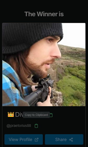 Giveaway Winner!

Congrats to <a href="/praetorius88/">👑DivineDrift</a>
TRX: waxblock.io/transaction/ff…