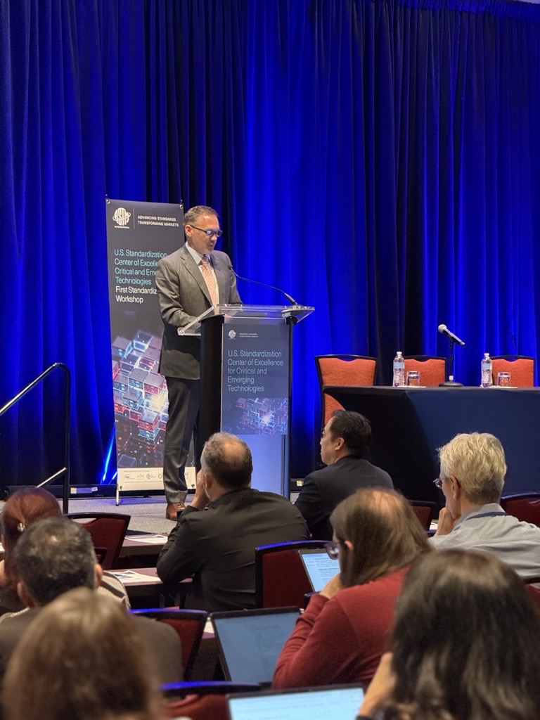 ASTMIntl's tweet photo. The U.S. Standardization Center of Excellence for Critical and Emerging Technologies (SCoE) First Standardization Workshop kicked off this morning in Bethesda, MD. A large crowd was in attendance. Learn more about the workshop at https://t.co/JN3F4n8DL6 https://t.co/u4gZVKy739