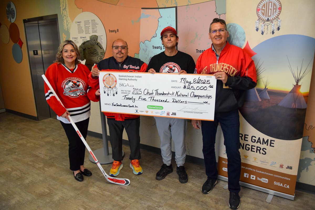 SIGA is a proud sponsor of the Fred Sasakamoose "Chief Thunderstick" National Hockey Championship starting tomorrow in Saskatoon! Schedule: chiefthunderstick.com

#witaskewin
