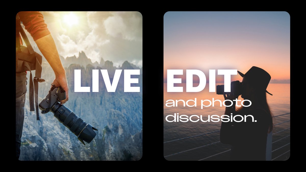 🎬 Join Us Live for a Free Photo Editing Session!

We’re going live on May 27th at 1PM Pacific for a Live Edit where we’ll dive into different editing techniques and photography genres! 📸✨

✅ Free and open to everyone!
🗳️ ON1 Plus members can watch the replay and vote on what