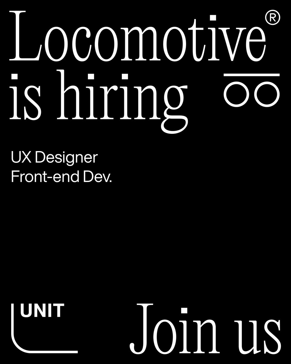 Locomotive grandit et désire te rencontrer. Une équipe indépendante, engagée, animée par le craft et le travail bien fait.  

Les deux rôles sont basés à Montréal. Le bilinguisme (FR/EN) est indispensable.  

👉 On attend de tes nouvelles: locomotive.ca/en/careers