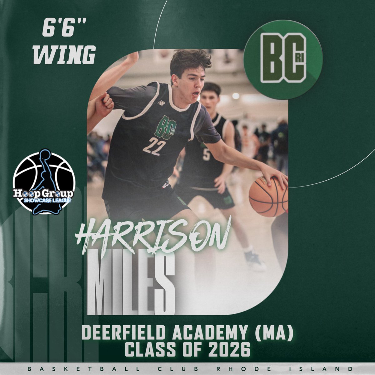 Harrison Miles (Deerfield ‘26) is a high academic shot maker! His ability to get hot from behind the arch can change a game, along with his length and footwork around the basket. Coming off an injury that cost him most of his junior season, look for Harry to have a big summer!