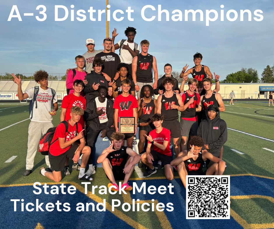 We’re going to State!
19-individuals and 2-Warrior relay teams will compete at Burke Stadium!
Our Girls Track team qualified 7-individuals in 9-events and 2-relay teams!
State Track
Wed/Thurs May 21 &amp; 22
Burke Stadium
120/Dodge
Tickets: trst.in/YyTEzz 

#RollSide