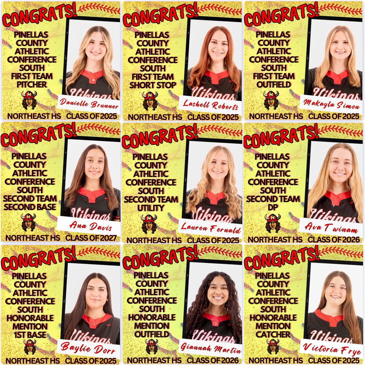 Thank you to the Pinellas County Athletic Conference South coaches for recognizing our players this year! <a href="/Biggamebobby/">Bob Putnam</a> <a href="/danibrunner5/">Danielle Brunner</a> <a href="/Makayla_Simon07/">Makayla Simon 2025</a> <a href="/shellyr77/">Lashell Roberts</a> <a href="/laurenfernald08/">Lauren Fernald</a> <a href="/Twinam_Ava/">Ava Twinam</a> <a href="/anadavis2027/">Ana Davis</a> <a href="/VictoriaJ06/">Victoria Frye 2025</a> <a href="/bayliedorr_/">Baylie</a>