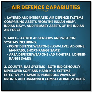 airnewsalerts's tweet photo. As part of #OperationSindoor, the following were used: 

🔹 Battle-proven AD (Air Defence) systems like the Pechora, OSA-AK and LLAD guns (Low-level air defence guns)

🔹 Indigenous systems such as the Akash, which demonstrated stellar performance

🔹 India’s Air Defence Systems, combining assets from the Army, Navy, and primarily the Air Force, performed with exceptional synergy

🔹 The Integrated Air Command and Control System (IACCS) of the Indian Air Force brought all these elements together, providing the net-centric operational capability vital for modern warfare 

🔹 India's offensive strikes targeted key Pakistani airbases- Noor Khan and Rahimyar Khan with surgical precision. Loitering munitions were used to devastating effect

🔹 Indian Air Force bypassed and jammed Pakistan’s Chinese-supplied air defence systems, completing the mission in just 23 minutes, demonstrating India’s technological edge

🔹 At an event on May 11, @isro Chairman V Narayanan mentioned that At least 10 satellites are continuously working round-the-clock for the strategic purpose to ensure the safety and security of the citizens of the country

🔹 The integration of drone warfare into India’s military doctrine owes its success to years of domestic R&D and policy reform
