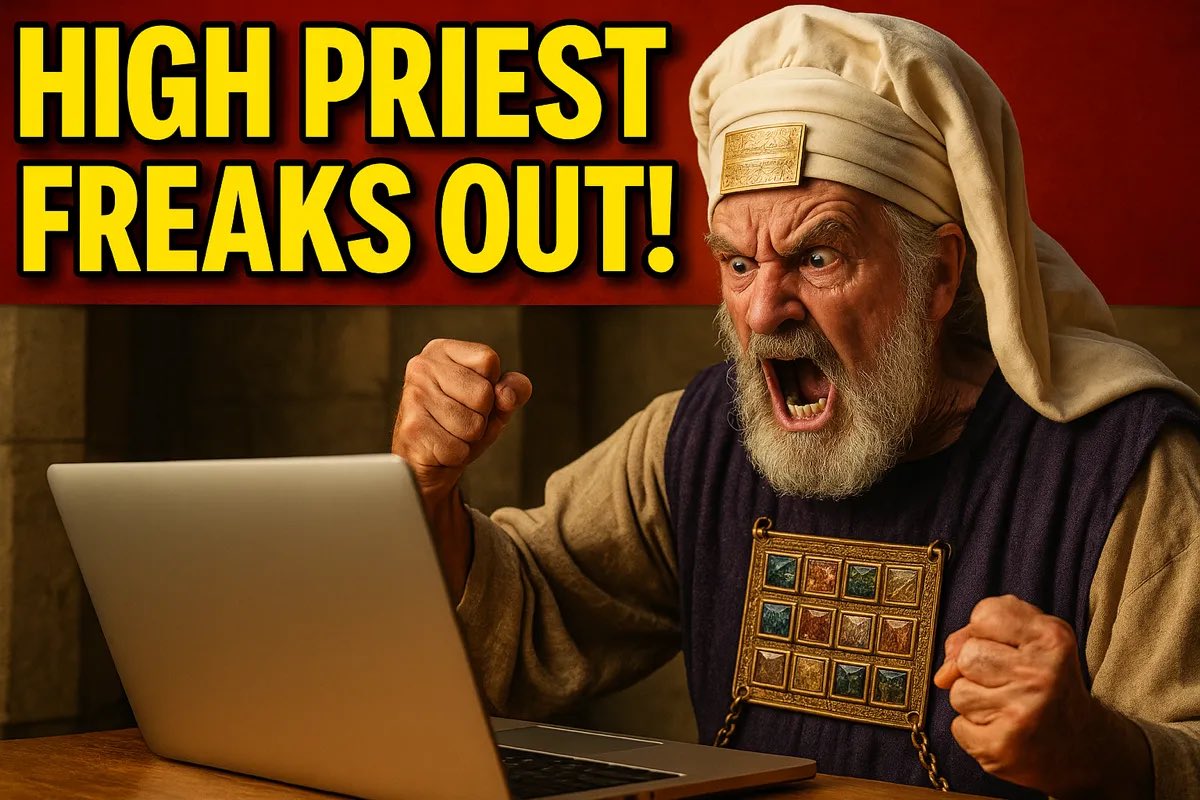 BIBLE BREAKING: Caiaphas starts YouTube channel and REACTS to Jesus’ preaching. More at The Wycliffe Papers.