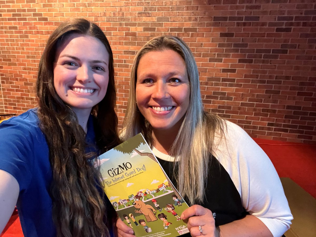 WebsterCalhoun's tweet image. Earlier this week, Meredith and Mindy visited with Southeast Valley elementary students about staying safe online with Gizmo the Internet Guard Dog coloring book from @NTCAconnect!