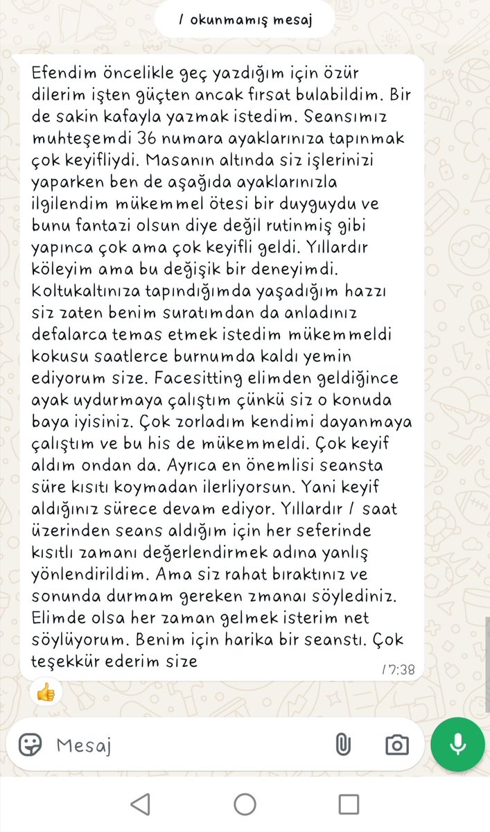 Seans sonrası yapılan yorumlar beni extra tatmin ediyor.