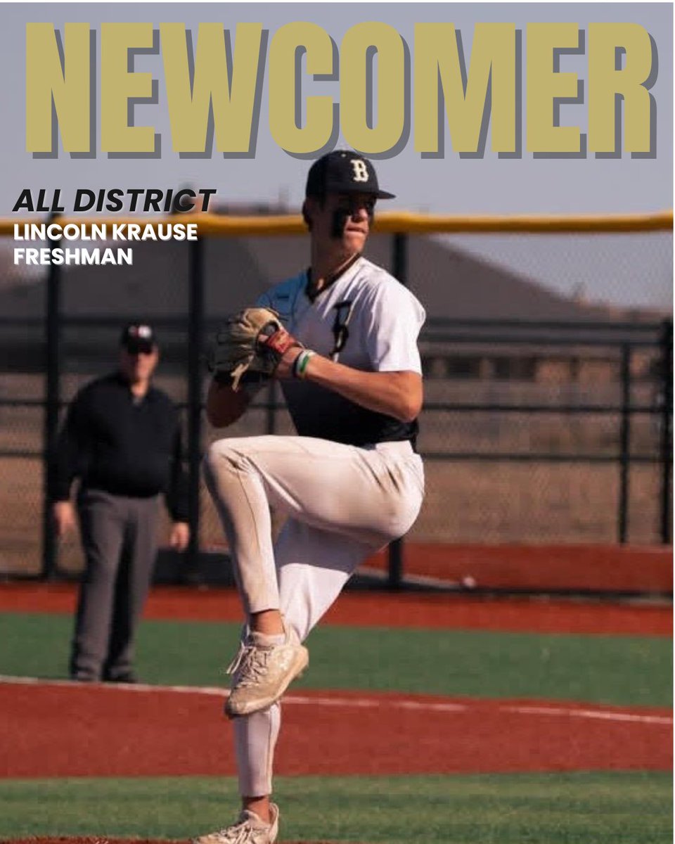Congrats to Lincoln Krause on being named the District 3A-1 Newcomer of the Year!