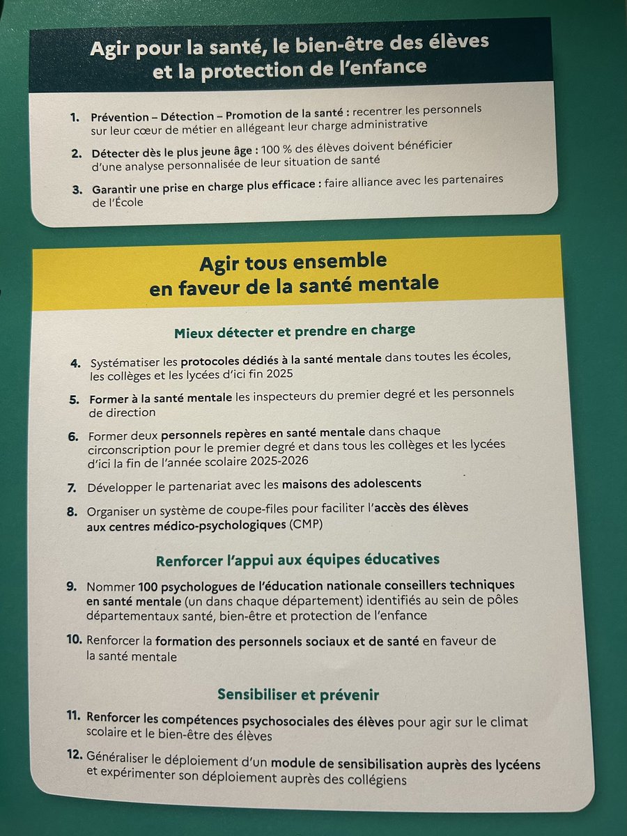 Nathalie Albert-Moretti (@nathaliealber15) on Twitter photo #assises de la santé scolaire : 12 mesures présentées par <a href="/Elisabeth_Borne/">Élisabeth BORNE</a> avec <a href="/yannickneuder/">Dr. Yannick Neuder</a> pour prévenir-détecter-renforcer les équipes - sensibiliser aux enjeux de la santé, du bien-être des élèves, de la protection de l’enfance, et de la santé mentale ! #assises de la santé scolaire : 12 mesures présentées par <a href="/Elisabeth_Borne/">Élisabeth BORNE</a> avec <a href="/yannickneuder/">Dr. Yannick Neuder</a> pour prévenir-détecter-renforcer les équipes - sensibiliser aux enjeux de la santé, du bien-être des élèves, de la protection de l’enfance, et de la santé mentale !