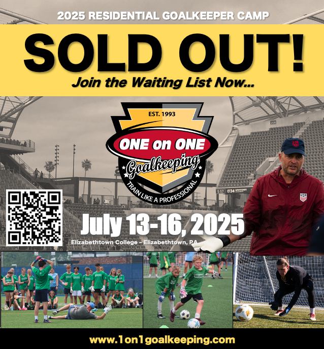 Our Overnight GK Camp is SOLD OUT!
200 GK's / 17 states  
To be considered for openings due to cancellations, join our Waiting List now. Spots will be offered in the order received.

📅 July 13–16, 2025
📍 Hosted at Elizabethtown College, Elizabethtown, PA