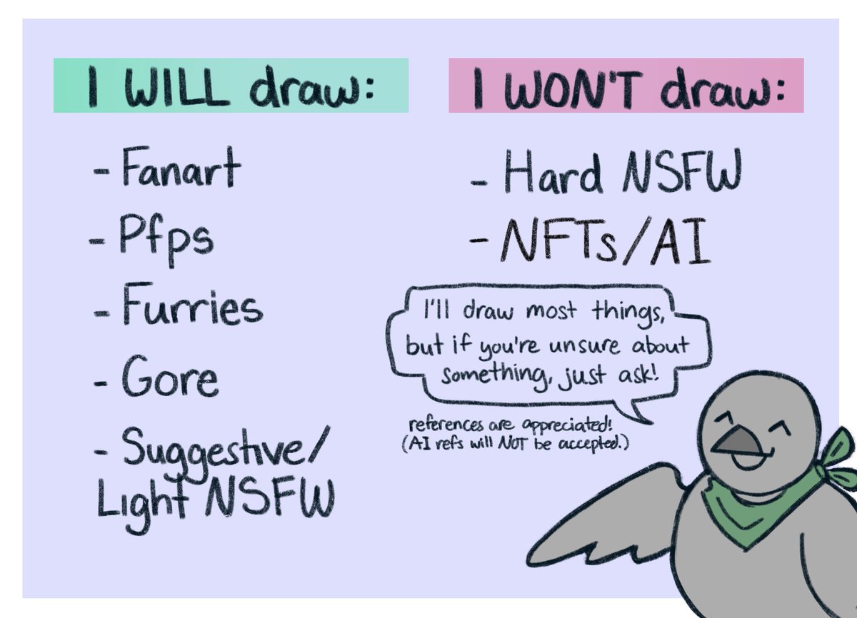 sp1geon's tweet image. COMMISSIONS ARE OPEN :D!!
(only 3 slots open a time!)
Basic info below and the google form is in the thread!