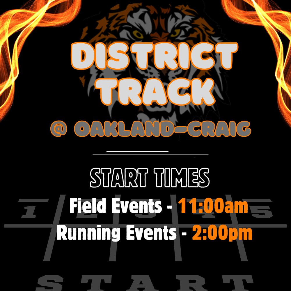 NbcTrack's tweet image. DISTRICT TRACK TOMORROW!!
@ OAKLAND
Starts at 11am