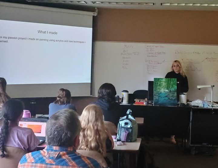 JC/LISD Academy First Year Seminar students recently completed their Passion Projects.  Each student created an authentic piece, then practiced their public speaking skills through class presentations.