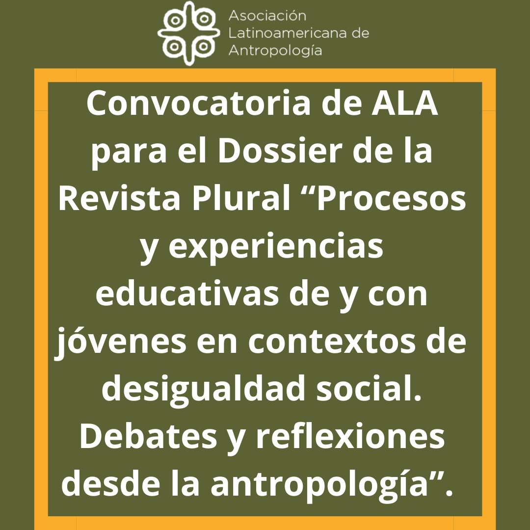 💥PRORROGA-NUEVA FECHA‼️💥
🗓️Recepción de artículos hasta el 21 de mayo
🔗Más información en el siguiente link: …cionlatinoamericanadeantropologia.net/portal/convoca…
🔗Conoce las normas editoriales del Dossier y envía el artículo a través del siguiente link …cionlatinoamericanadeantropologia.net/revistas/index…