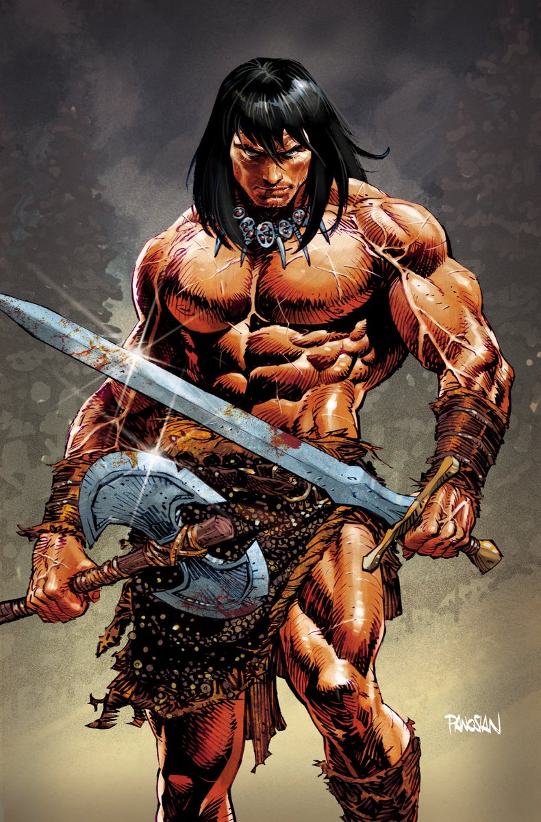 Conan the Barbarian Official (@conanbycrom) on Twitter photo Steel and shadow meet once more upon the cover of Conan the Barbarian #21, forged by the hand of the mighty <a href="/urbanbarbarian/">Dan Panosian</a> ! Behold the savage strength, the grim fury in my eyes, this is no tale for soft nobles or dreaming poets. Only blood, blade, and battle await those who Steel and shadow meet once more upon the cover of Conan the Barbarian #21, forged by the hand of the mighty <a href="/urbanbarbarian/">Dan Panosian</a> ! Behold the savage strength, the grim fury in my eyes, this is no tale for soft nobles or dreaming poets. Only blood, blade, and battle await those who