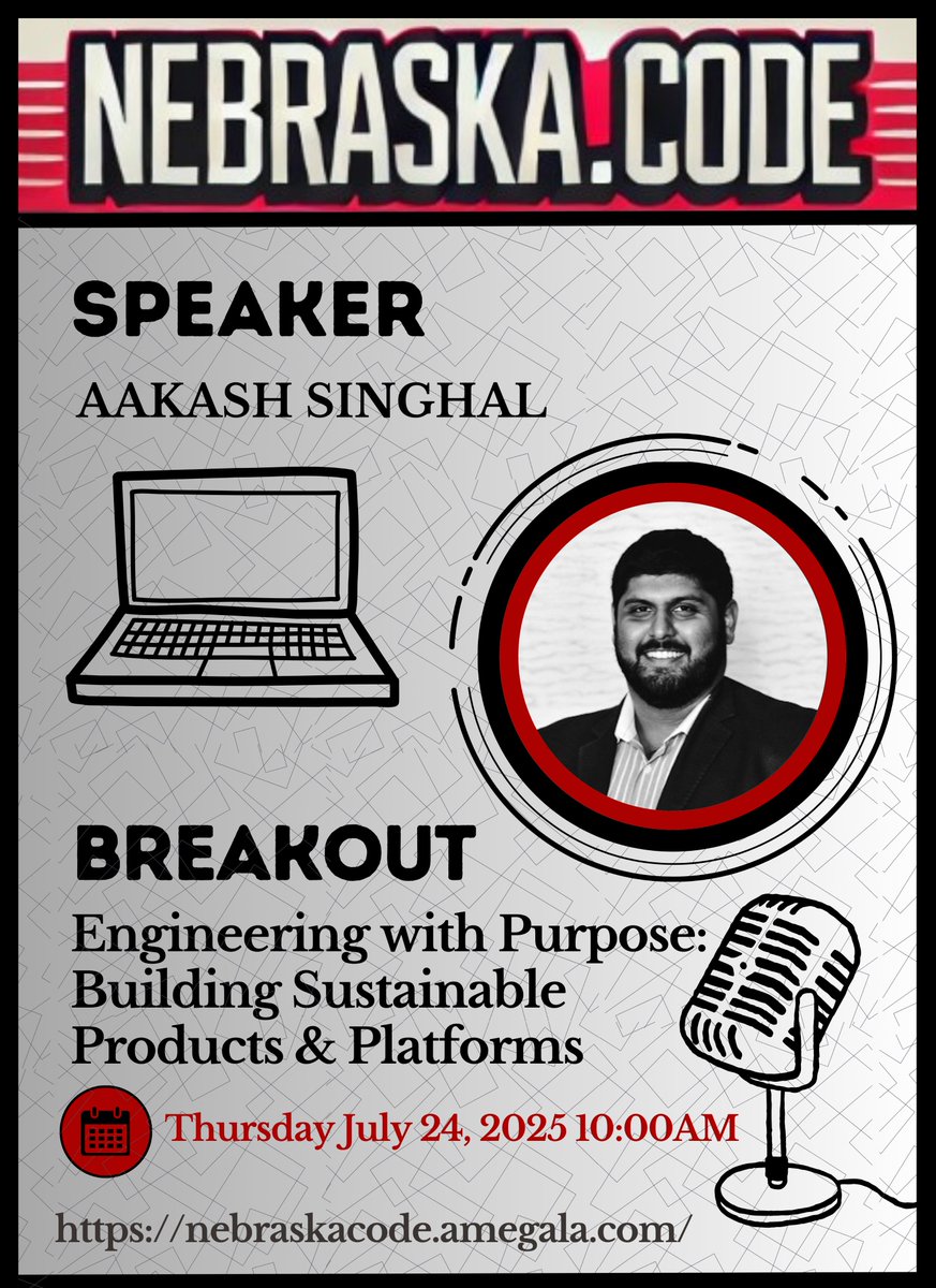Aakash Singhal presents 'Engineering with Purpose: Building Sustainable Products &amp; Platforms' July 24th at Nebraska.Code().

nebraskacode.amegala.com

#SoftwareEngineering #EnterpriseTeams #KPIs #DevSecOps #Nebraska #CloudCarbonFootprint #PrometheusDashboards #GrafanaDashboards