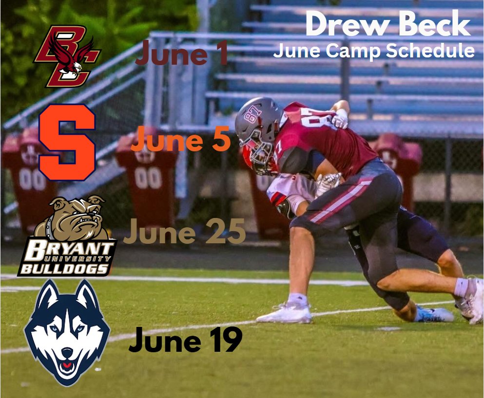 Drew Beck (@db_8871) on Twitter photo Happy to announce the camps I will be attending in June! Excited to compete!
<a href="/Coach_Roche_AHS/">Frank Roche</a> <a href="/JohnathanNasci1/">Johnathan Nascimento</a> <a href="/doug_hanlon50/">Doug Hanlon</a> Happy to announce the camps I will be attending in June! Excited to compete!
<a href="/Coach_Roche_AHS/">Frank Roche</a> <a href="/JohnathanNasci1/">Johnathan Nascimento</a> <a href="/doug_hanlon50/">Doug Hanlon</a>