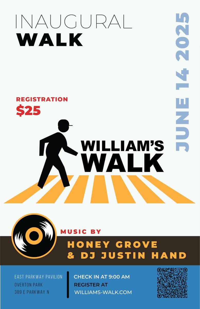Official flyer release! Musical entertainment after the walk announced, Honey Grove Music and DJ Justin Hand! #williamswalkmemphis #memphisevents #music #memphistn #Choose901 #OvertonPark #MemphisCommunity