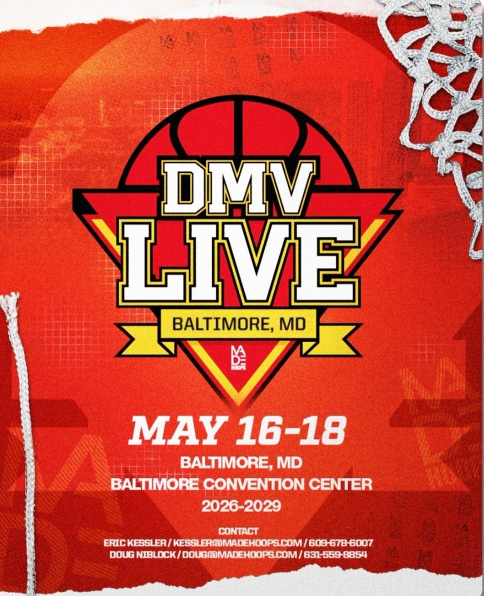 Back this weekend  <a href="/madehoops/">MADE Hoops</a> DMV Live in Baltimore. <a href="/CharValleyHoops/">Chartiers Valley Basketball</a> <a href="/Coach_Dot_/">Corey Dotchin</a> <a href="/JPipilo/">Joe Pipilo</a> <a href="/CoachHayward/">Zack Hayward</a> <a href="/MuracoShay/">Shay Muraco</a>  <a href="/TSF_AAU/">TheScoringFactory Elite</a>