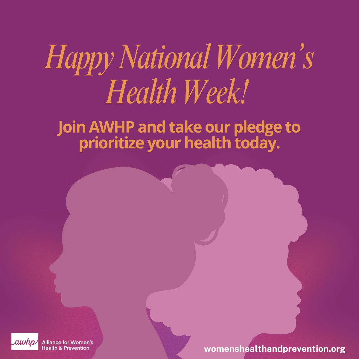 It’s National Women’s Health Week! Taking care of your health is the best way to ensure a long, happy life. Take a moment today to take our pledge to put your health first: womenshealthandprevention.quorum.us/campaign/preve…