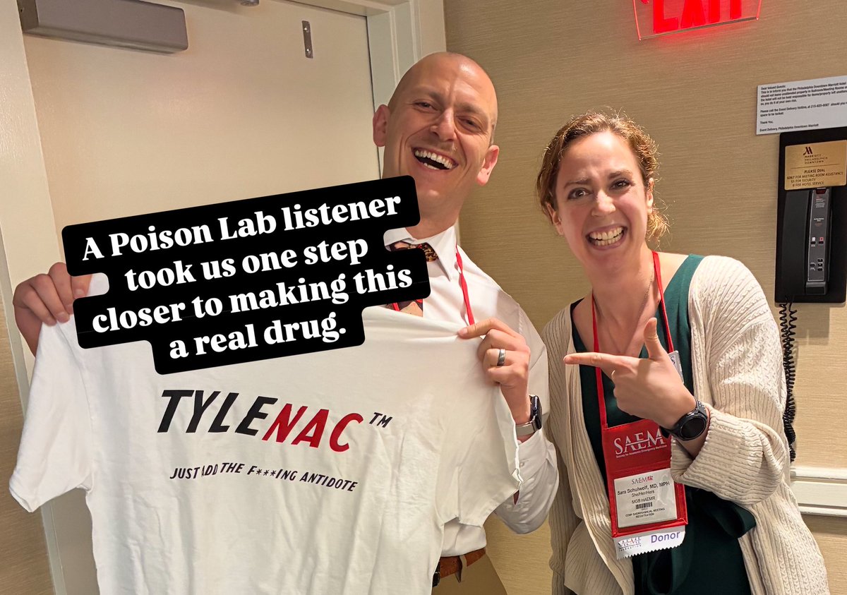 At #SAEM25 when a #ThePoisonLab) listener gave me the COOLEST thing I have ever had. We are one step closer to making this a real drug!

#TyleNAC #MedED