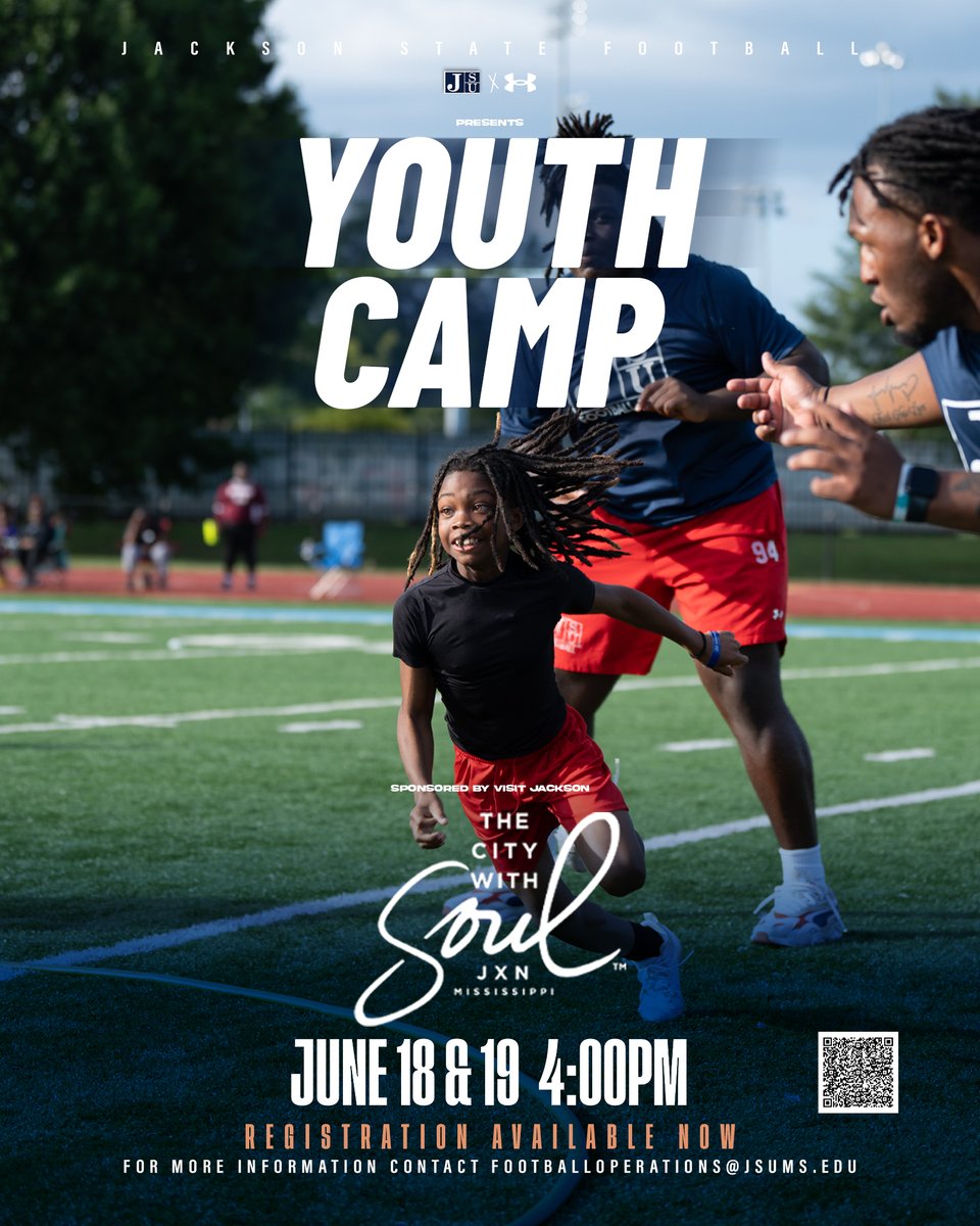 Jackson State Football (@gojsutigersfb) on Twitter photo We Love Thee Kids!
Don't forget to sign up for the 2025 Youth Camp! 
June 18th & 19th
eventbrite.com/e/jsu-football…
#GuardTheeYard #TheeILove We Love Thee Kids!
Don't forget to sign up for the 2025 Youth Camp! 
June 18th & 19th
eventbrite.com/e/jsu-football…
#GuardTheeYard #TheeILove