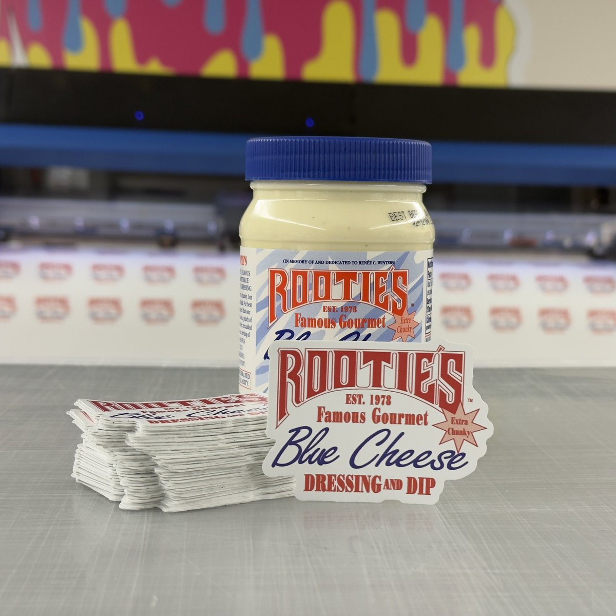 Rootie’s Blue Cheese – Buffalo’s Original, now on a sticker! 🦬  
*
*
#BuffaloStickerCompany #BuffaloStickerCo #RootiesBlueCheese #BuffaloFoodies #CustomStickers #BuffaloNY #WNY #Sticker #Stickers #Print #SmallBusiness #BlueCheese #Yum #FYP #Local