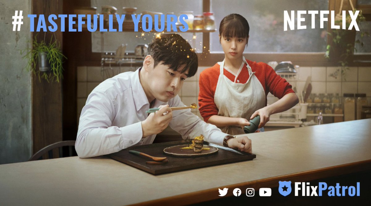 NETFLIX FALLS IN LOVE IN A KITCHEN. 🧑‍🍳

Korean fierce kitchen love-story #TastefullyYours starring #GoMinSi and #KangHaNeul rises to the silver spot on the charts due to its predominantly Asian popularity. 

🥈 No. 2 Worldwide
🥇 No. 1 in non-English

See full charts: