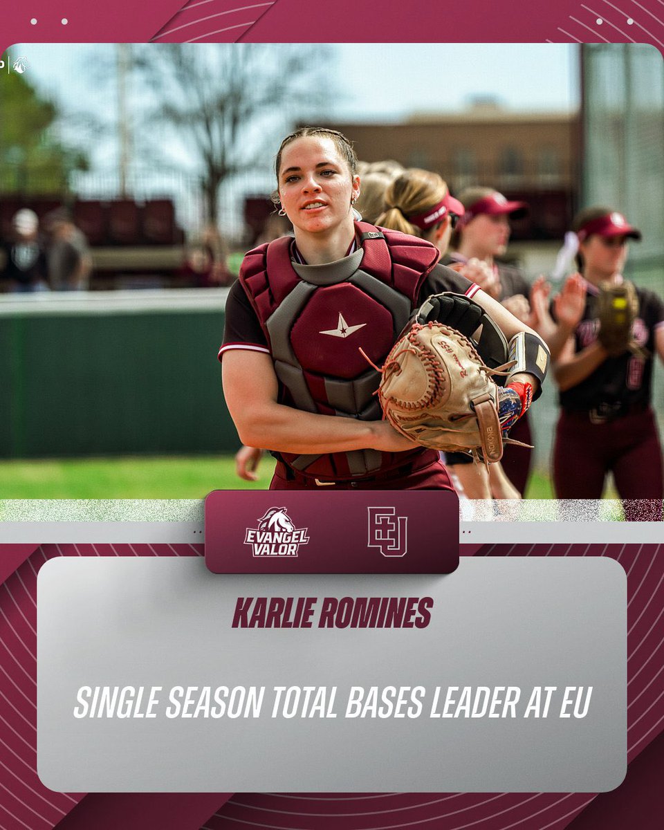 Another day, another broken record by Karlie Romines!

With her base hit in today’s game with St. Thomas, the senior catcher broke the record for total bases in a single season! Congrats, Karlie!