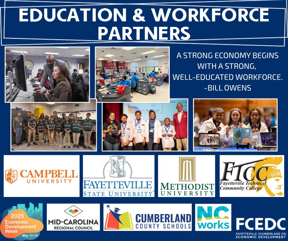 As we continue through #EconDevWeek, we would like to showcase our education and workforce partners! Each organization plays a vital role in ensuring our next generation of workers are equipped with the tools needed for the job.