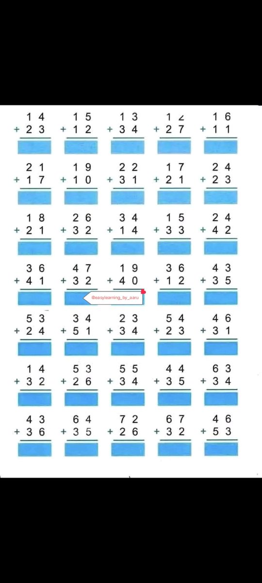 easylearnbyaaru's tweet image. Addition worksheet #addition #studyadda #add #maths #mathsforkids #easylearning