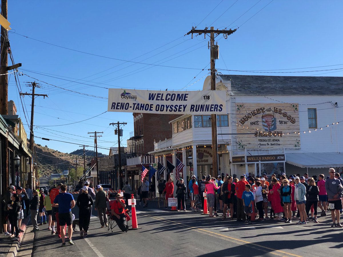 The Reno-Tahoe Odyssey Relay returns to C Street Saturday, May 31, from 5-10 a.m.! As part of this epic 178-mile adventure through the scenic Reno-Tahoe region, runners make a lively early morning stop in Virginia City. 

Come join us!
visitvirginiacitynv.com/events/reno-ta…