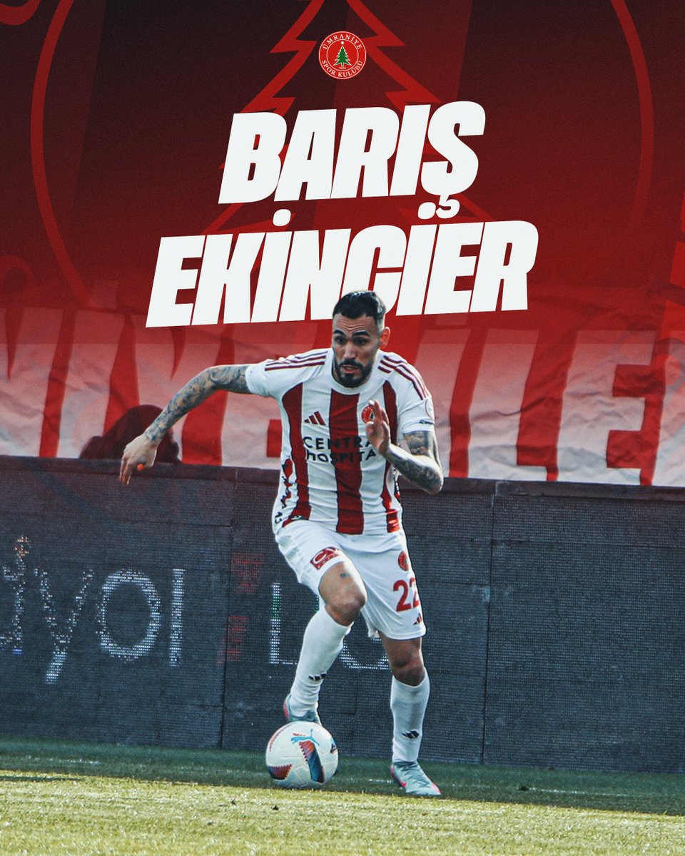 ❤🤍 Kulübümüz, profesyonel futbolcumuz Barış Ekincier ile 1 yıllık yeni sözleşme imzalamıştır.

💪 Yeni sezonda da aynı inanç, aynı aidiyet ve aynı tutkuyla mücadeleye devam!

#CentralHospitalÜmraniyespor