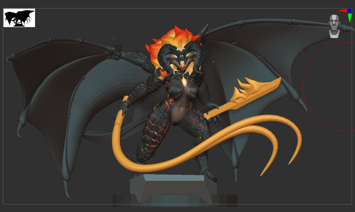 Not done, but I wanted to share progress! 

If I can get it done fast, next month's bonus model is gonna be a wizard kobold to stand against this monster!