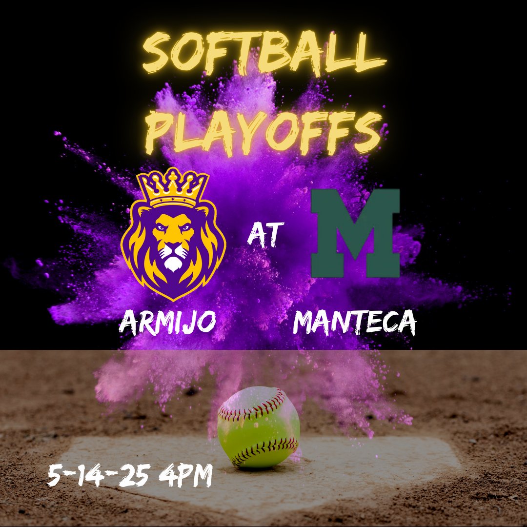#13 Armijo travels to #4 Manteca High in the 1st round of D3 playoffs! 1st playoff game for the Royals since 2005. Send them good vibes! Good Luck ladies!
#outworkyesterday    #restoretheroar