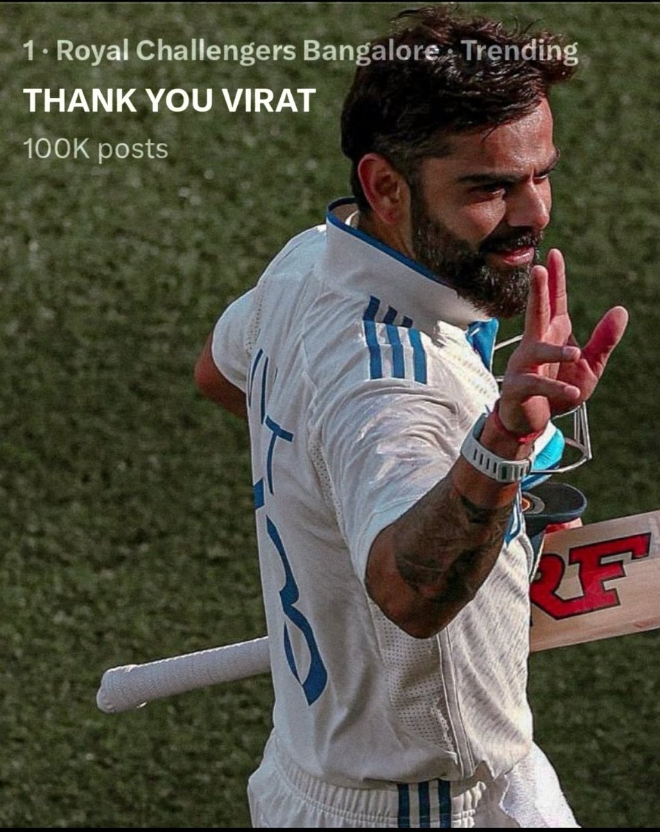 Govind Mishra (@govindmish17864) on Twitter photo Trending at number 1 since the evening, and now THANK YOU VIRAT has crossed 100K tweets. <a href="/imVkohli/">Virat Kohli</a>, we love you so much. ❤️ Trending at number 1 since the evening, and now THANK YOU VIRAT has crossed 100K tweets. <a href="/imVkohli/">Virat Kohli</a>, we love you so much. ❤️