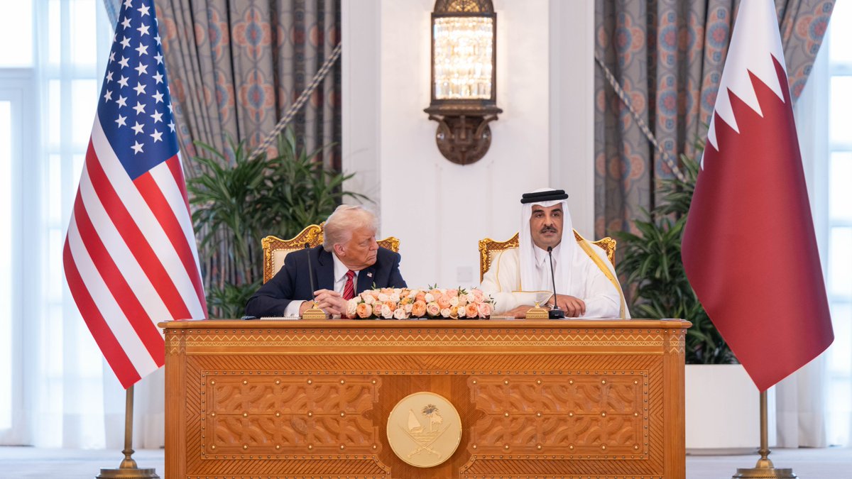 Joint Press Statements of HH the Amir and #US President. #QNA
#Qatar #Trump_Visit_Qatar
ow.ly/o2BT50VSNPf