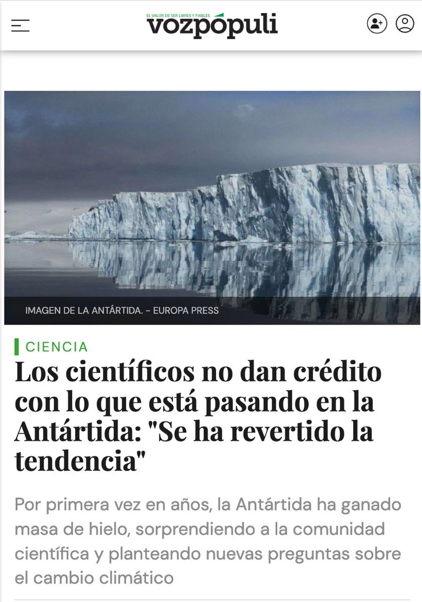 martarroyo28's tweet photo. Se está solucionando el "cambio climático" por arte de magia.

Está pasando lo mismo que con la "capa de ozono" que se arregló de un día para otro.

🤣🤣🤣 https://t.co/600N6oPBFL