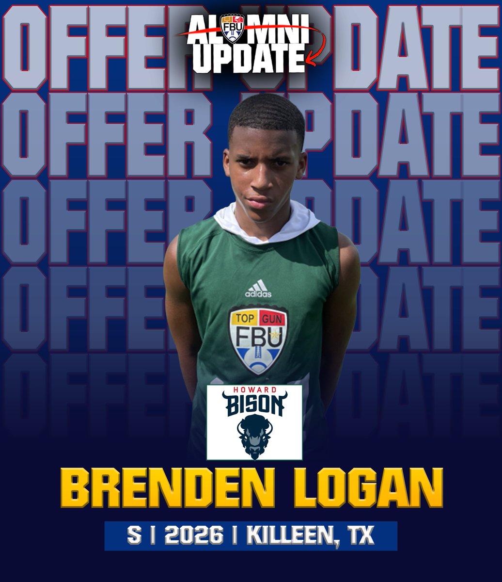 FBUcamp's tweet photo. OFFER UPDATE ❗
#FBUPathAlum Brenden Logan secures a D1 offer from Howard Bison 🐃
Congratulations
You Next? #FBU #GetBetterHere
https://t.co/yM25Y8Tc1O
@BrendenLogan11 https://t.co/HLWME5iPvN