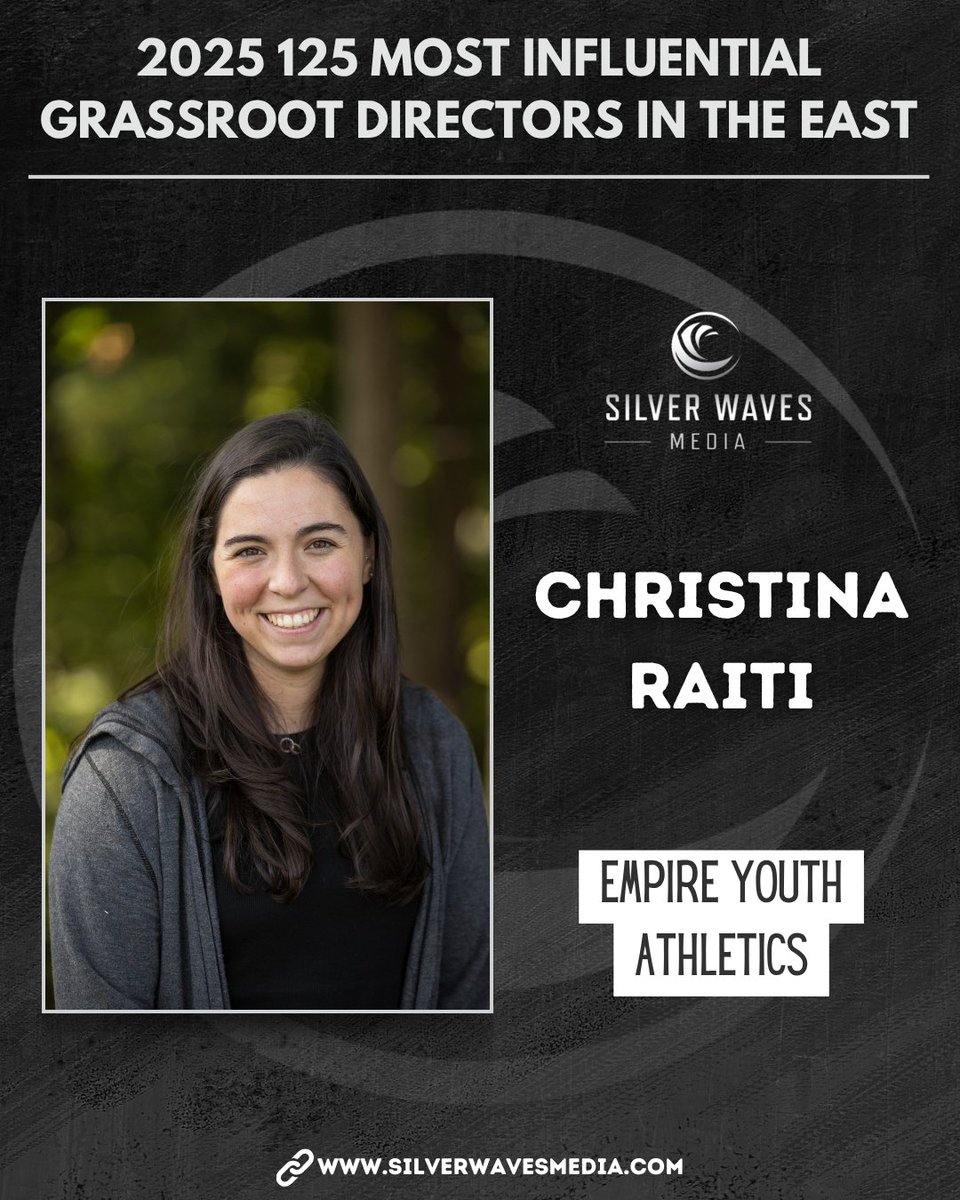 Silver Waves Media (@silverwavemedia) on Twitter photo Congratulations to Christina Raiti of <a href="/EYA_Basketball/">Empire Youth Athletics</a> on being selected to the 2025 125 Most Influential Grassroot Directors in the East list.
silverwavesmedia.com/2025-125-most-… Congratulations to Christina Raiti of <a href="/EYA_Basketball/">Empire Youth Athletics</a> on being selected to the 2025 125 Most Influential Grassroot Directors in the East list.
silverwavesmedia.com/2025-125-most-…