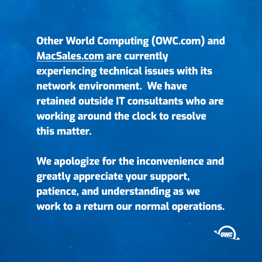 Other World Computing tweet media